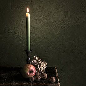 Stillleben mit Kerze von Ellen Gerrits