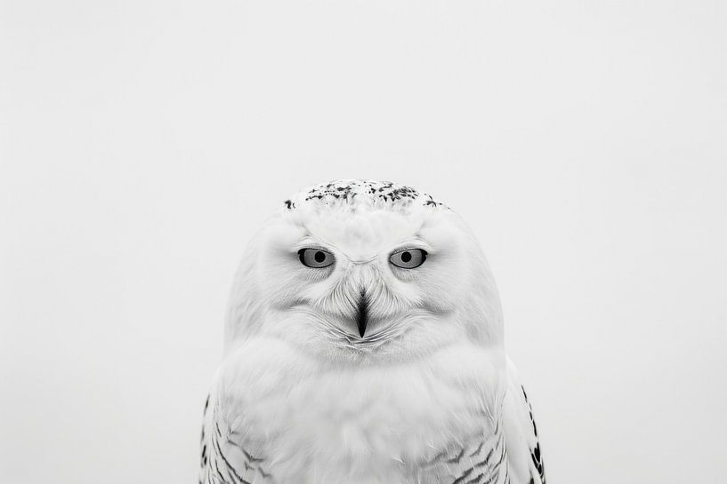 Eule - Schwarzweißfotografie von Poster Art Shop