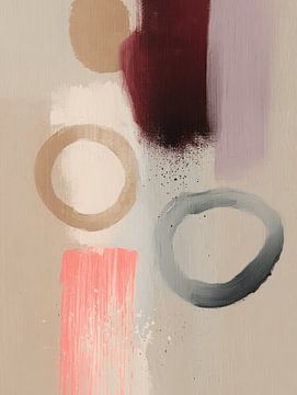 Moderner Abstrakt in Pastellfarben von Japandi Art Studio