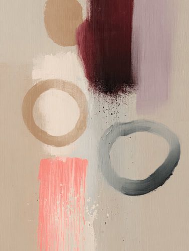 Modern abstract in pastelkleuren van Japandi Art Studio