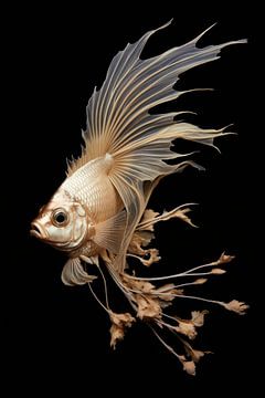 Een vis zweeft als stilleven van Digitale Schilderijen
