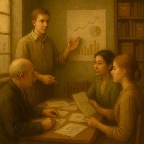 De Analisten – AI Classica – Mensen aan het werk – Kunst voor bedrijven