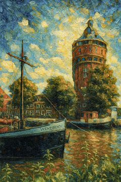 Windroos aan de Wilhelminakade van Stadspronk