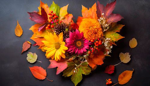 Blumen in Herzform