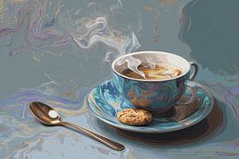 have a hot cup of coffee or cappuccino by Egon Zitter