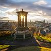 Edinburgh met zonsondergang hoogtepunten van Leo Schindzielorz