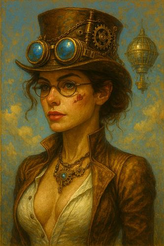 Close-up Steampunk Lady