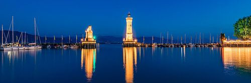 Panorama haven van Lindau aan het Bodenmeer