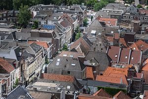 Die Stikke Hezelstraat in Nimwegen von oben