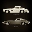 Mercedes 300SL Gullwing 1954 en Jaguar E Type 1960 van Jan Keteleer thumbnail
