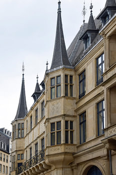 Architecture des bâtiments du centre historique de Luxembourg