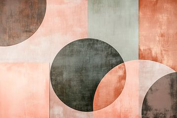 Geometric harmony in soft tones by Poster Art Shop