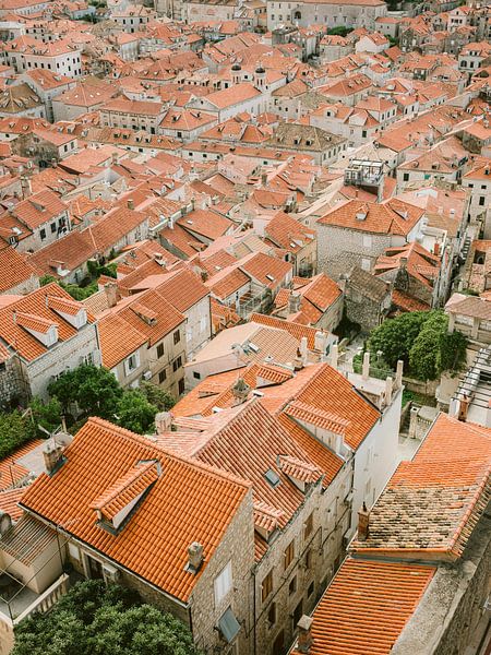 Croatia - Roofs of Dubrovnik | Colorful pastel travel photography print by Raisa Zwart Travel Photography Prints
