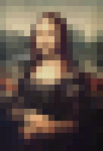 Pixel Art: Mona Lisa van JC De Lanaye