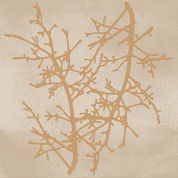 Japandi branches. Wabi-sabi botanical art. by Dina Dankers