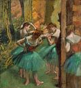 Tänzer, Rosa und Grün, Edgar Degas von Meesterlijcke Meesters Miniaturansicht