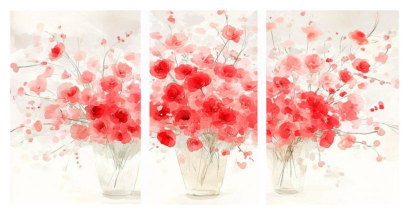 Fleurs dans un vase par Carla van Zomeren