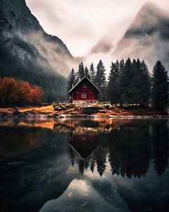 Mystische Herbststimmung in den Bergen