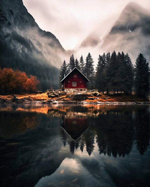 Ambiance automnale mystique dans les montagnes par fernlichtsicht