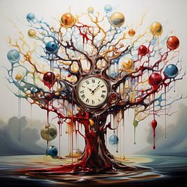 Zeit Baum Uhr Surrealismus Symbolik Traum Bewegung