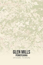 Vintage map of Glen Mills (Pennsylvania), USA. by Prints of Place