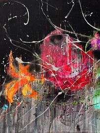 Floral Expression 1 van Atelier Paint-Ing