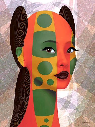 De Kunst Van Kleuren En Bruin Haar