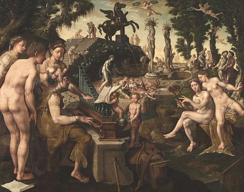 Concert of Apollo and the Muses on Mount Helicon, Maarten van Heemskerck