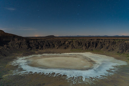 Stars above Al Wahbah crater