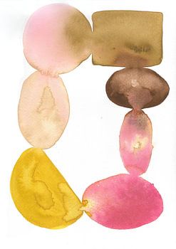 Des couleurs fluides dans les tons rose, jaune et curry 1 sur 3