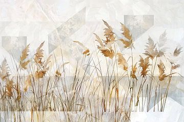 Wild grasses nature collage