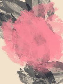 Modern abstract pink painting by Dina Dankers