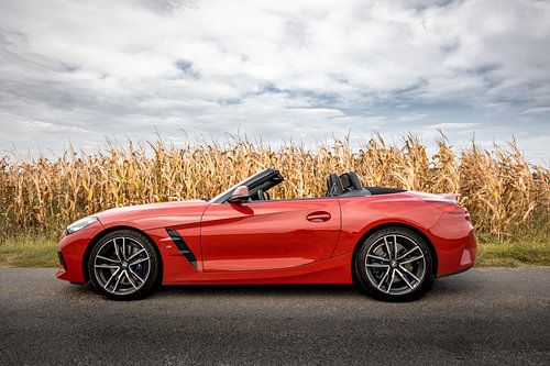 BMW Z4 voor maisveld van Pieter van Dieren (pidi.photo)