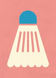 Badminton Weiß Blau von Rosi Feist