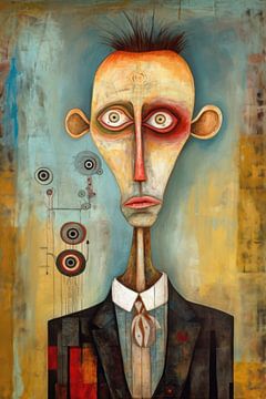 Abstract vreemd portret van een man van Art Bizarre