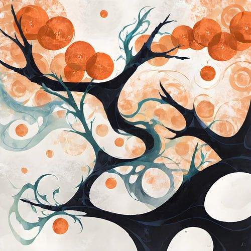 Branches dansantes et formes de cercles flottants