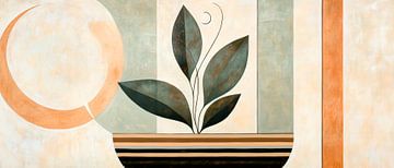 Groene elegantie - flora in de kamer van Poster Art Shop
