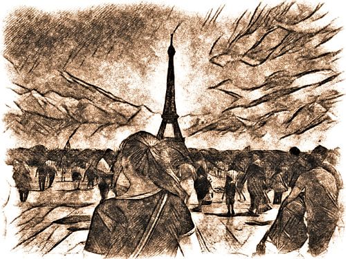 Bezoek aan eiffeltoren