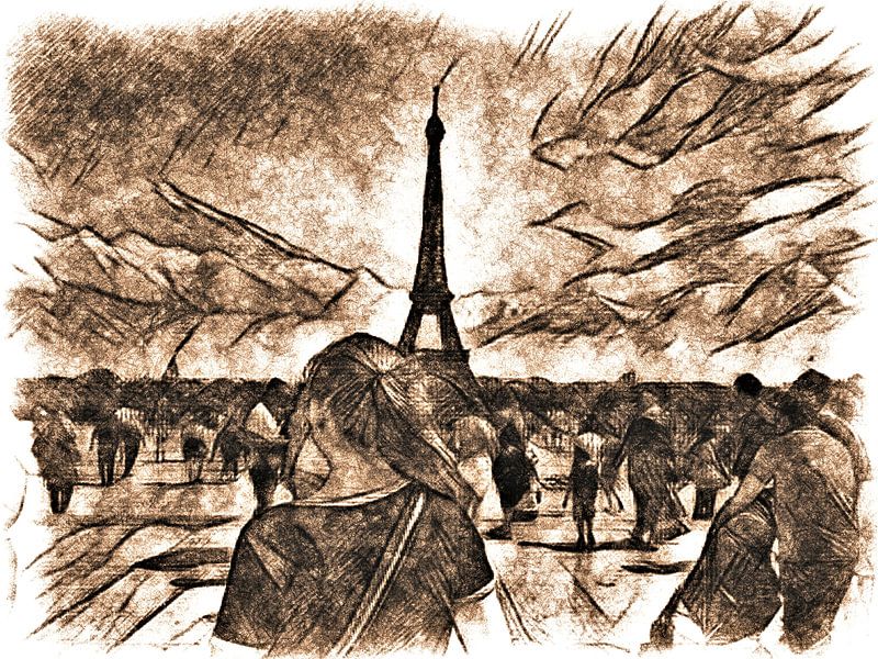 Visit to the eiffel tower by Greta Lipman