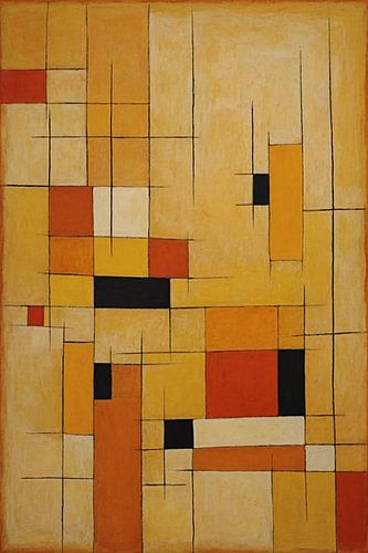 Oranje abstracte kunst