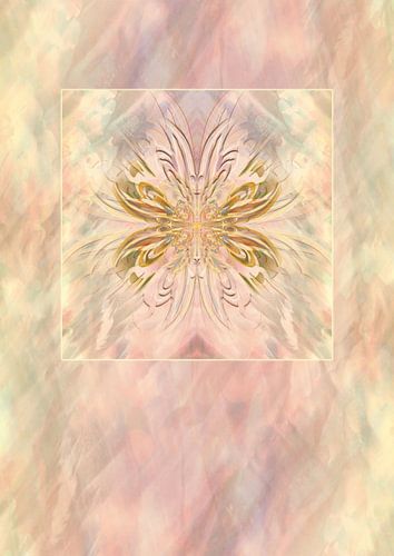 Ornament vlinder bloem staand formaat