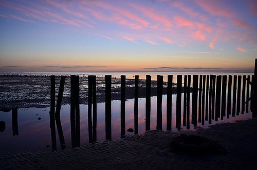 Ameland/Zonsopkomst op het wad
