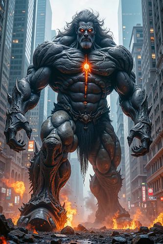 KARNYX - Een Demonische Reus schrijdt door een Stad