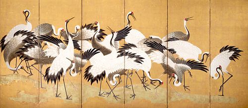 Japan Kraniche von Mad Dog Art