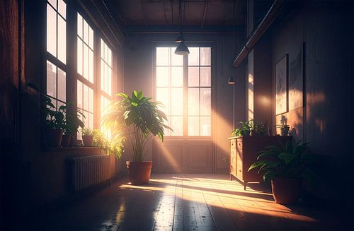 Morgengold in de stille kamer