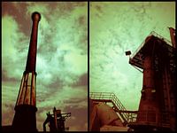 Buitenaardse landschappen collage duo torens