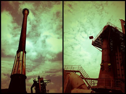 außerirdische Landschaften collagieren die zwei Türme