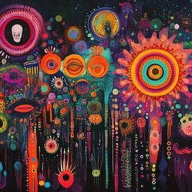 Zomerkleuren in de nacht panorama van TheXclusive Art