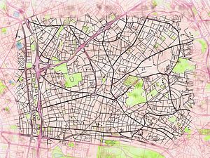 Karte von Montreuil im stil 'Soothing Spring'
