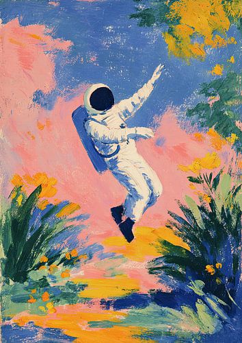 Zwaartekrachtloze tuin in een kleurenpracht